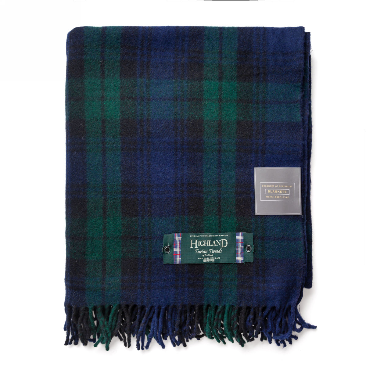 Плед Highland Wool Blend Tartan Blanket Black Watch