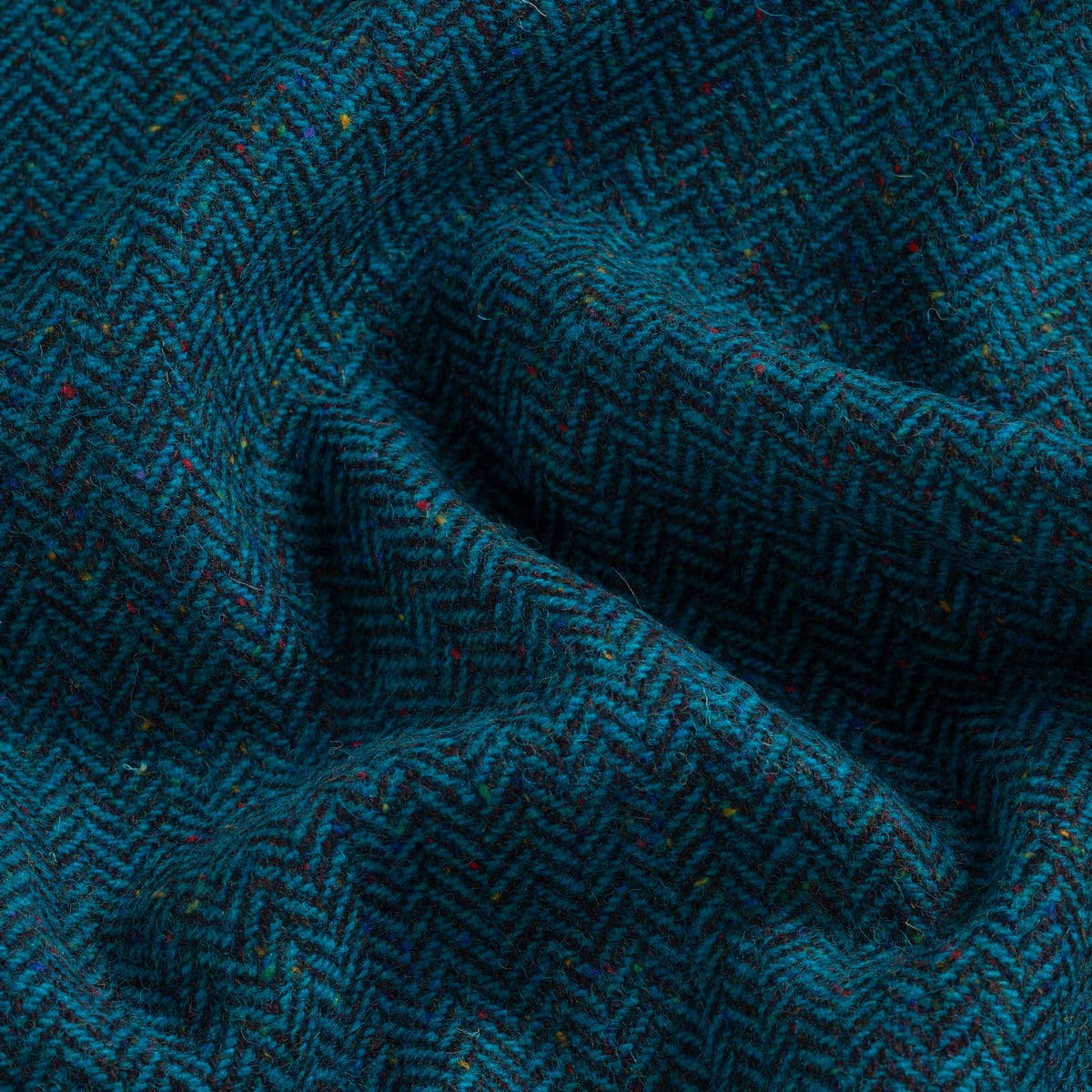 Cobalt Herringbone Tweed