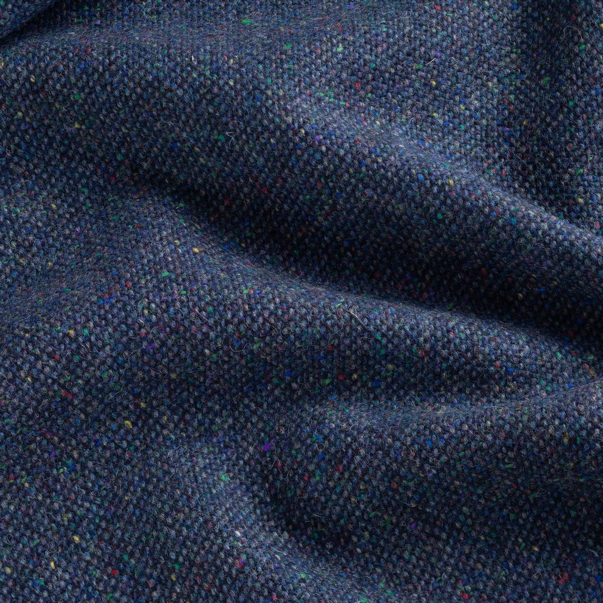 Tweed Wool Fabric Blue Fleck