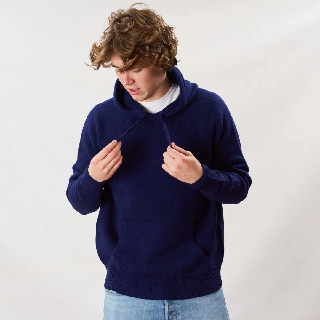 Худи Osborne Lambswool hoodie - Dark Cobalt